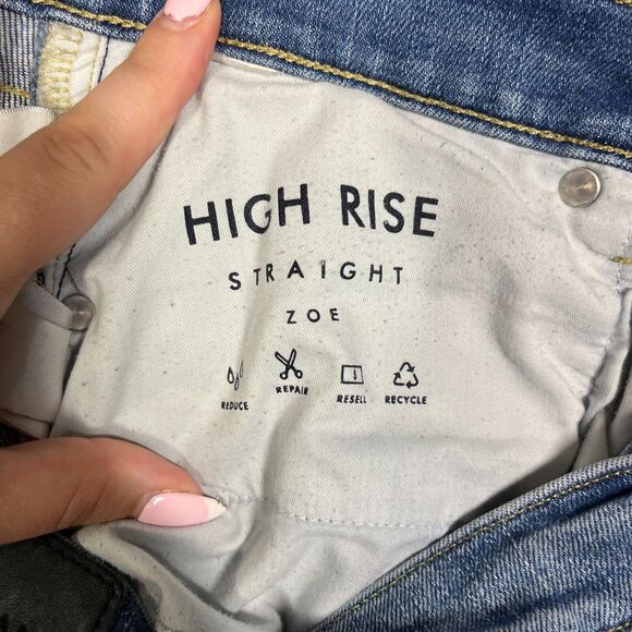 Lucky Brand High Rise Zoe Straight Leg Denim Jeans Size 10/30L Womens 28x30 - Picture 5 of 14
